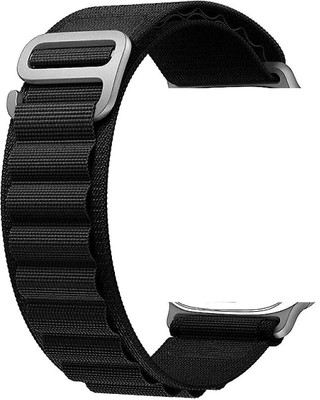 CHG Woven Nylon Sport Loop Replacment Band Strap for Apple Watch Smart Watch Strap(Black)