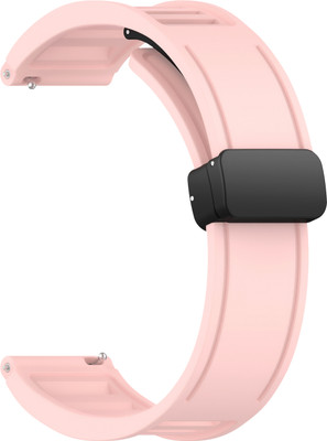 ACM WSM35W22CPK2708 Watch Strap Magnetic Clasp 22mm for Noise Excel Smartwatch Creame Pink Smart Watch Strap(Pink)