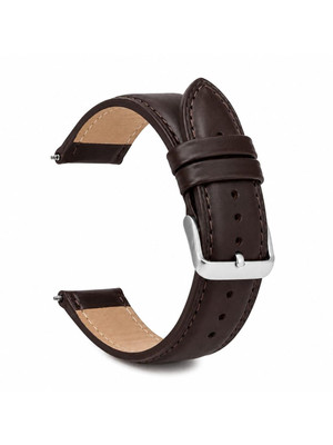 RStraps 22mm brown Leather Strap for Watch | Watch Strap Belt for Men | Replacement Band 20 mm Genuine Leather Watch Strap(Brown)