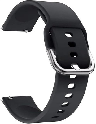 TRENDINGVIEW 22mm metal Buckle lock soft Silicone smart watch Strap for COLORFIT PRO 2 OXY 22 mm Silicone Watch Strap(Black)