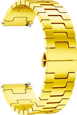 ACM WSM37Y20GL3024 Watch Strap Metal Steel 20mm for Sault Rebound Smartwatch Belt Gold Smart Watch Strap(Gold)