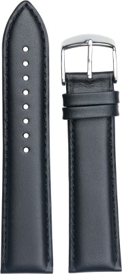 Exor SETAFLOR 22 mm Genuine Leather Watch Strap(Black)