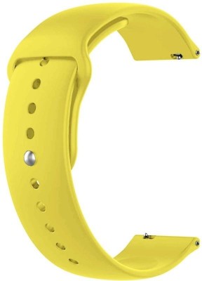 TRENDINGVIEW 22mm soft silicon smart watch belt Sports & Casual Design strap 22 mm Silicone Watch Strap(Yellow)