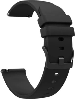 GUOi Classic Silicon Watch Belt for 22mm Watch (CHECK MODEL LIST) Smart Watch Belt 2 mm Silicone Watch Strap(Black)