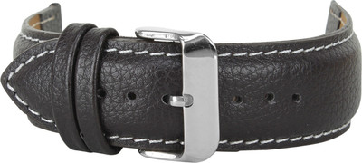 Roycee 9330522 22 mm Synthetic Leather Watch Strap(Brown)