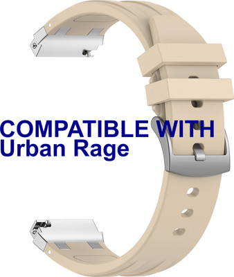 ACM WSM36X20ST3420 Watch Strap Metal Hook Silicone 20mm for Urban Rage Smartwatch Starlight Smart Watch Strap(White)
