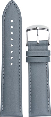 Exor NEVADA 22 mm Genuine Leather Watch Strap(Grey)