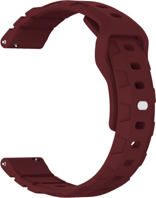 ACM Watch Strap Silicone Belt for |Boat Cosmos Pro Smartwatch Maroon Smart Watch Strap(Red)