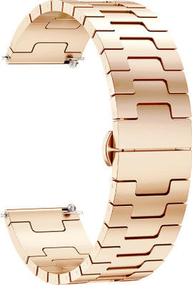 ACM Watch Strap Metal Steel for Timex Iconnect Calling Max Smartwatch Rose Gold Smart Watch Strap(Gold)