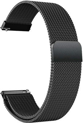 TRENDINGVIEW 22MM Metal Chain Watch Strap With Magnetic Lock Suitable For 22 MM All Watch 22 mm Metal Watch Strap(Black)