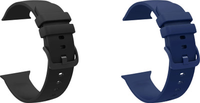 ACM WSM24L40BKBL1678 Pack of 2 Sliding 44mm 49mm Watch Strap Silicone Color Hook for Axl Gear Smartwatch (Black/Blue) Smart Watch Strap(Mullti Color)