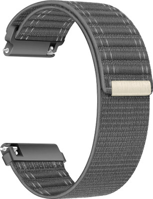 ACM WSM39A20GY2620 Watch Strap Nylon Soft 20mm for Ptron Pulsefit Pro Smartwatch Grey Smart Watch Strap(Grey)