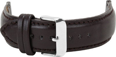 Roycee 9280222 22 mm Synthetic Leather Watch Strap(Brown)