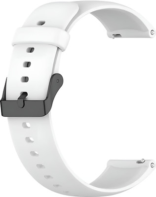 TRENDINGVIEW 20mm silicone with buckle smart watch strap for Men & Women Smart Watch Strap(White)