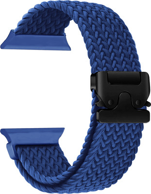 ACM WSM38Z40BL1192 Sliding 44mm 49mm Watch Strap Woven Braided Clipper for Crossbeats Ignite S3 Max Smartwatch Blue Smart Watch Strap(Blue)