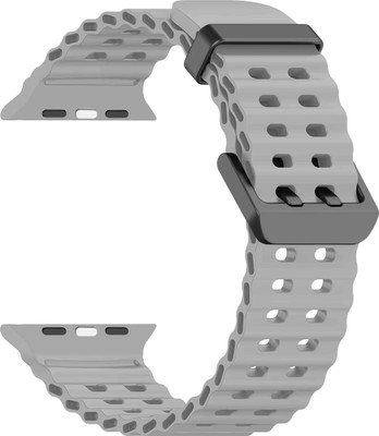 ACM WSM40B40GY1145 Sliding 44mm 49mm Watch Strap Silicone Sports for Moojlo T-500 Smartwatch Grey Smart Watch Strap(Grey)