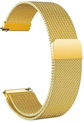 KHR Watch Strap Magnetic Loop 22mm For Fire-Boltt Tank (BSW070) Metal Chain Band Smart Watch Strap(Gold)