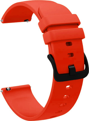 ACM WSM25M22RD3865 Watch Strap Silicone Hook 22mm for Lava Prowatch V1 Smartwatch Red Smart Watch Strap(Red)
