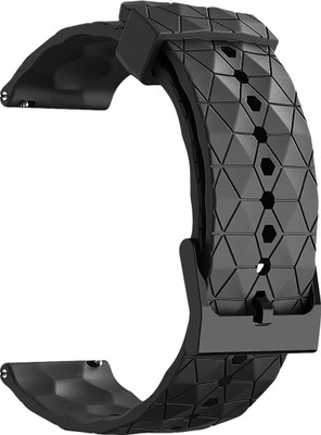 ACM Watch Strap Silicone Designer Belt for Noise Colorfit Pulse 3 Smartwatch Black Smart Watch Strap(Black)