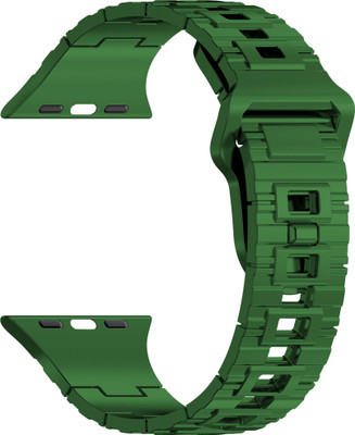 ACM Slide 44mm 49mm Strap Silicone Shiny Belt for Fire-Boltt Elemento Bsw200 Fbr003 Smart Watch Strap(Green)