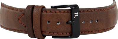 Roycee 9470522 22 mm Synthetic Leather Watch Strap(Brown)