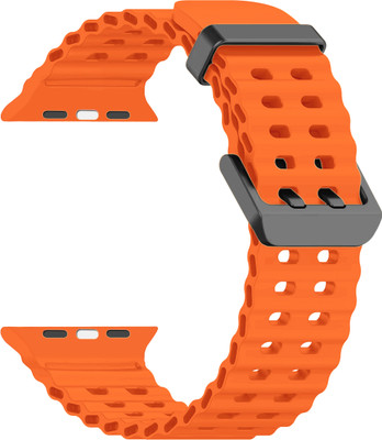 ACM WSM40B40OR1022 Sliding 44mm 49mm Watch Strap Silicone Sports for Flix S12 Pro Smartwatch Orange Smart Watch Strap(Orange)