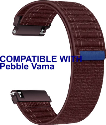 ACM WSM39A20PU3620 Watch Strap Nylon Soft 20mm for |Pebble Vama Smartwatch Burgundy Purple Smart Watch Strap(Purple)