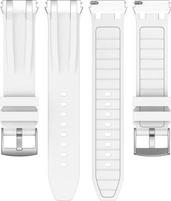 ACM WSM36X20WT2835 Watch Strap Metal Hook Silicone 20mm for Pebble Spark Ace Smartwatch White Smart Watch Strap(White)