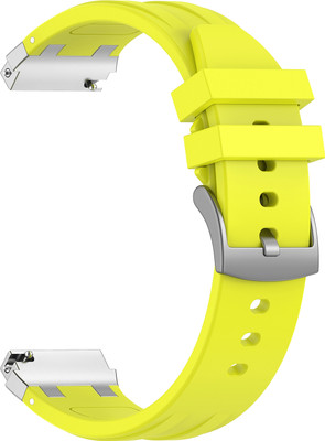 ACM WSM36X22LY3844 Watch Strap Metal Hook Silicone 22mm for Maxima Max Pro Affluence Smartwatch Lime Yellow Smart Watch Strap(Yellow)