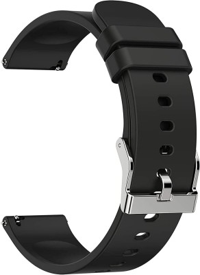Zelfo Silicone Strap Compatible with Noise ColorFit Brio Smart Watch Smart Watch Strap(Black)