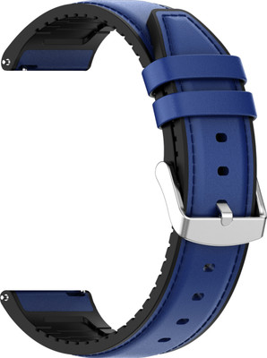 ACM Watch Strap Leather Silicone for Ptron Force X10 Smartwatch Blue Smart Watch Strap(Blue)