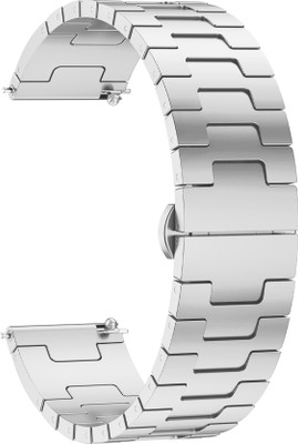 ACM WSM37Y20SL3858 Watch Strap Metal Steel 20mm for |Fire-Boltt Ninja Call Pro Plus Neo Bsw053 Smartwatch Silver Smart Watch Strap(Silver)