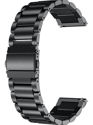 SEHUB 22mm Heavy Metal Black Watch Strap for Smartwatch & Analog Watches Premium Band 22 mm Metal Watch Strap(Black)