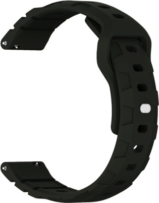 ACM Watch Strap Silicone Belt 20mm for New Fire-Boltt Ninja 2 Max Bsw022 Smartwatch 2443381 mm Silicone Watch Strap(Black)