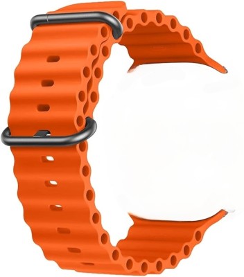 UNIKWORLD Ocean Smart Watch Strap Belt for Ultra Watch 49 mm,Series 8/7 45 mm,44(Orange 42 mm Silicone Watch Strap(Orange)