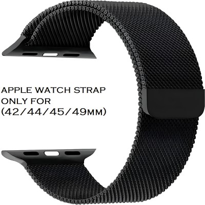 TRENDINGVIEW Magnet Watch Belt For All Series 42/44 mm black 44 mm Metal Watch Strap. 44 mm Metal Watch Strap(Black)