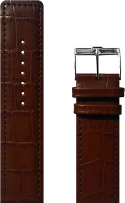 Rayyn [TATTO1C]Croco Design, Leather Watch Strap // Compatible With ''TITAN EDGE'' 22 mm Genuine Leather Watch Strap(Brown)