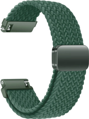 ACM WSM26N20GR3876 Watch Strap Woven Braided Magnetic Belt 20mm for Titan Valerie Smartwatch Green Smart Watch Strap(Green)