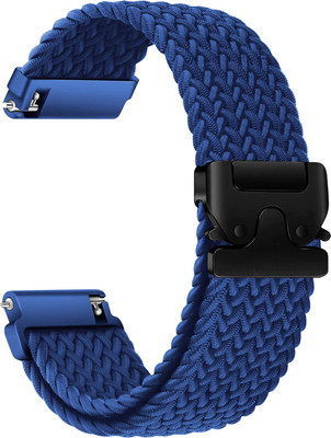 ACM Watch Strap Woven Braided Clipper for Pebble Edge Smartwatch Blue Smart Watch Strap(Blue)