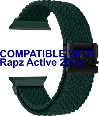 ACM WSM38Z40TU1591 Sliding 44mm 49mm Watch Strap Woven Braided Clipper for Rapz Active 2000 Smartwatch Turquoise Smart Watch Strap(Blue)