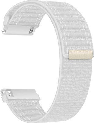 ACM WSM39A22WT2393 Watch Strap Nylon Soft 22mm for Boat Iris Smartwatch White Smart Watch Strap(White)