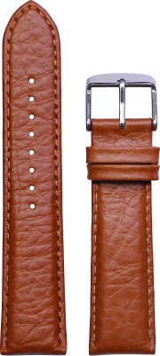 Exor BRUNEI TAN COLOUR WITH HALF DUKE FINISH MATCH STICH 20 mm Genuine Leather Watch Strap(Tan)