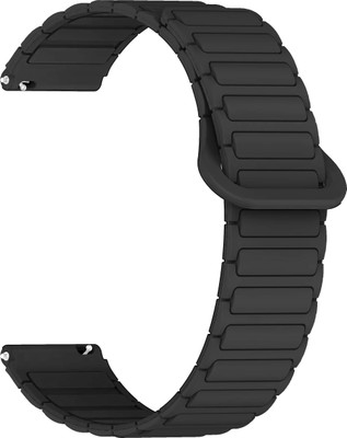 ACM Watch Strap Magnetic Silicone 20mm for Gizmore Gizfit Blaze Smartwatch Belt Band 2809413 mm Silicone Watch Strap(Black)