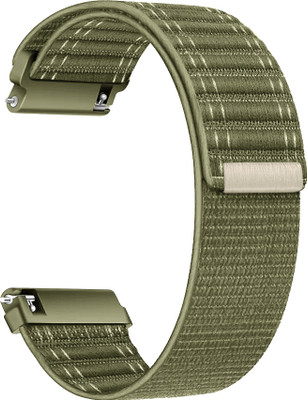 ACM WSM39A20KH2659 Watch Strap Nylon Soft 20mm for Vikyuvi Vikfit Gear Pro Spo2 Smartwatch Khakhi Smart Watch Strap(Green)