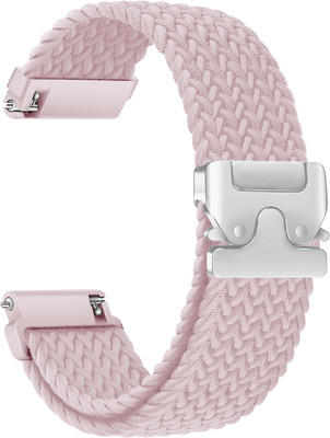 ACM WSM38Z20CPK3079 Watch Strap Woven Braided Clipper 20mm for Fire-Boltt Unity Bsw092 Smartwatch Belt Creame Pink Smart Watch Strap(Pink)