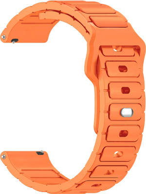 ACM WSM32T22OR3259 Watch Strap Silicone Belt Button 22mm for |Amazfit Pop 3r Smartwatch Orange Smart Watch Strap(Orange)