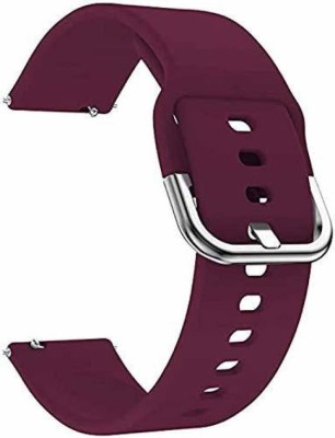 Sacriti Silicone steel buckle watch strap for all watches 20 mm Silicone Watch Strap(Red)