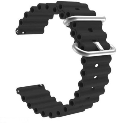 Global Creations Watch Strap/Band 22mm Silicon (Black) 22 mm Silicone Watch Strap(Black)