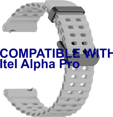 ACM WSM40B22GY3736 Watch Strap Silicone Sports 22mm for Itel Alpha Pro Smartwatch Grey Smart Watch Strap(Grey)