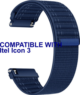 ACM WSM39A22BL3617 Watch Strap Nylon Soft 22mm for Itel Icon 3 Smartwatch Blue Smart Watch Strap(Blue)